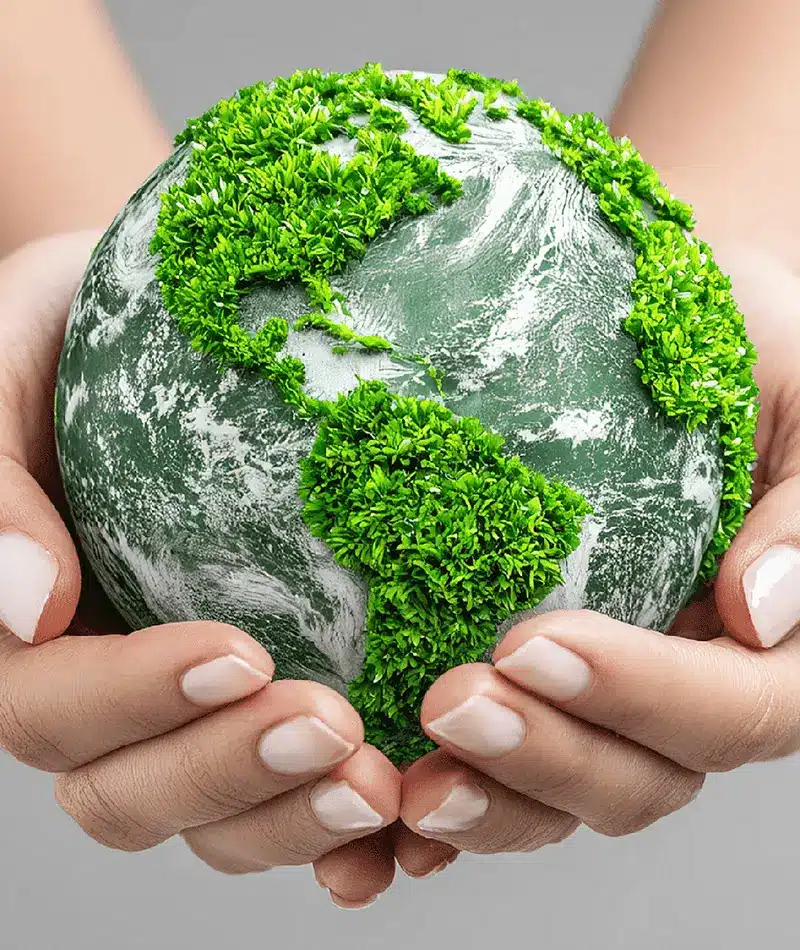 Un champ de nénuphars s'étend derrière une barrière métallique, avec des arbres sous un ciel bleu parsemé de nuages blancs.